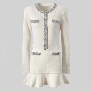 Sierra Darien Ivory Skirt Set w/ Sparkling Embellishments